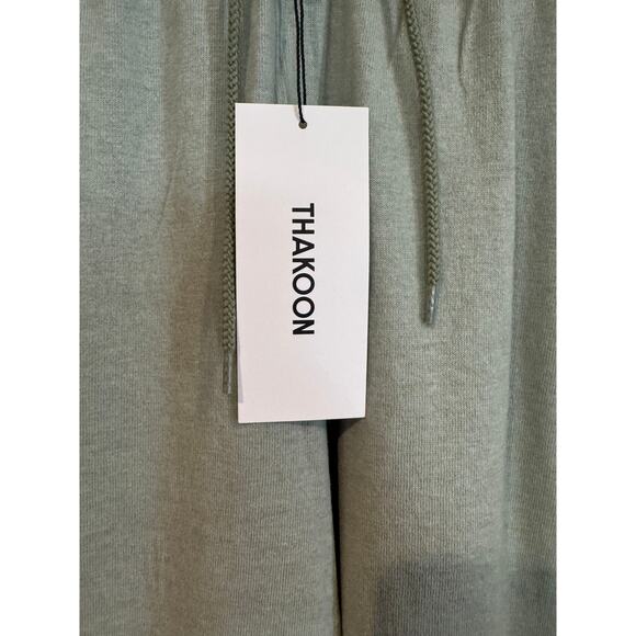 Sage Green Lounge Jogger Sweatpants Comfy Casual Athleisure Drawstring Pants - Picture 4 of 8